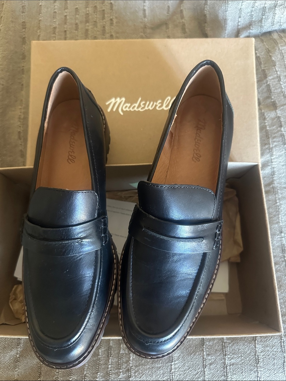 Madewell Black Corinne Lugsole Loafers